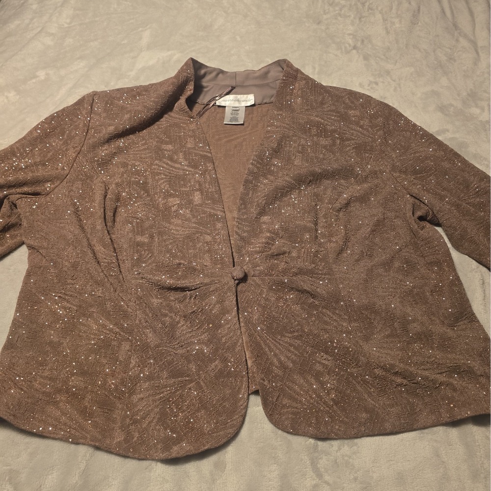 Vintage Jeanne Alexander Bolero Jacket Womens Plus 24P Rosettes Mother Bride